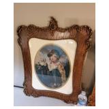 2 Gorgeous 28' Tall Turn of the century wood Frames with Lithos