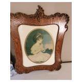 2 Gorgeous 28' Tall Turn of the century wood Frames with Lithos