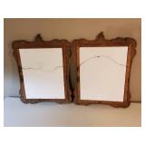 2 Gorgeous 28' Tall Turn of the century wood Frames with Lithos