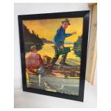 Framed Grain Belt Beer Ad 'End of a tough Day' Framed Print by JF Kernan