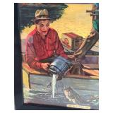 Framed Grain Belt Beer Ad 'End of a tough Day' Framed Print by JF Kernan