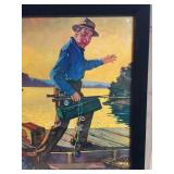 Framed Grain Belt Beer Ad 'End of a tough Day' Framed Print by JF Kernan