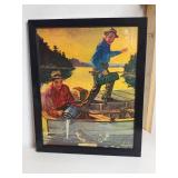 Framed Grain Belt Beer Ad 'End of a tough Day' Framed Print by JF Kernan