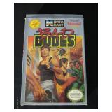 NES Bad Dudes - Cartridge, Sleeve & Box (Damaged)