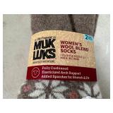 2 New Pairs Muk Luks Women's Wool Blend Socks