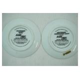 Vintage Star Trek The Next Generation Mini Plate Collection (2ct) Lieutenant Worf, Lieutenant Commander Data. 1997 (with certificates of authenticity)