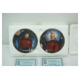 Vintage Star Trek The Next Generation Mini Plates Collection (2ct) Commander William T. Riker, Captain Jean-Luc Picard. 1997 (with certificates of authenticity)