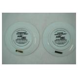Vintage Star Trek The Next Generation Mini Plates Collection (2ct) Commander William T. Riker, Captain Jean-Luc Picard. 1997 (with certificates of authenticity)