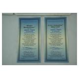 Vintage Star Trek The Next Generation Mini Plate Collection (2ct) Klingon Battlecruiser & U.S.S. Enterprise NCC-1701 (with certificates of authenticity)