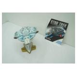 Star Trek Deep Space Nine U.S.S. Defiant NX-74205 Model and Book. Stands about 8.5" tall