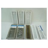 NEW 4"x12" & 2"x12" Floor Registers. White & Brown