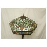 Tiffany Leaded Stained Glass Floor Lamp 62" tall