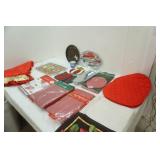 Vinyl Tablecloths, Serving Trays, Silver Plate?