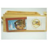Walt Disney Watch Collectors Club Wooden Train Set. Engine and 6 Cars