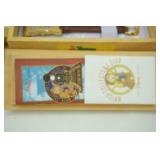 Walt Disney Watch Collectors Club Wooden Train Set. Engine and 6 Cars
