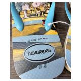 Havaianas Flip-Flops Blue Beach Scene, Size Women
