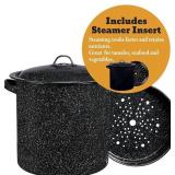 Granite Ware Stock Pot With Steamer Insert - New