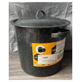 Granite Ware Stock Pot With Steamer Insert - New