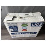 WinCup DT18 White Plastic Lids for 12-20 Oz Cups