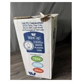WinCup DT18 White Plastic Lids for 12-20 Oz Cups