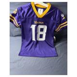 Minnesota Vikings NFL #18 Justin Jefferson Size Youth Large Team Apparel Jersey - Brand New