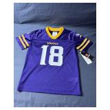 Minnesota Vikings NFL #18 Justin Jefferson Size Youth Large Team Apparel Jersey - Brand New