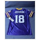 Minnesota Vikings NFL #18 Justin Jefferson Size Youth Large Team Apparel Jersey - Brand New
