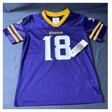 Minnesota Vikings NFL #18 Justin Jefferson Size Youth Small Team Apparel Brand Jersey -  Brand New