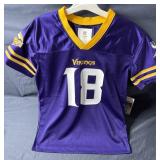 Minnesota Vikings NFL #18 Justin Jefferson Size Youth Small Team Apparel Brand Jersey -  Brand New