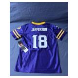 Minnesota Vikings NFL #18 Justin Jefferson Size Youth Small Team Apparel Brand Jersey -  Brand New