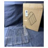 Clear Plastic Egg Storage Container with Lid, Fits 18 Eggs - New
