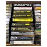 Music Cassette Tapes with Brown hard-shell case