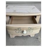 Two-Drawer Nightstand with Ribbon Accent, 22" x 22" x 16"