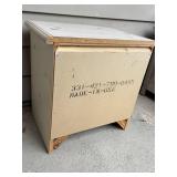 Two-Drawer Nightstand with Ribbon Accent, 22" x 22" x 16"