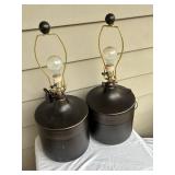 Black Ceramic Table Lamps - 2 Total