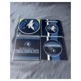 FOCO NBA Official 4-Pack Ceramic Coaster Set Minnesota Timberwolves - Brand New