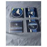 FOCO NBA Official 4-Pack Ceramic Coaster Set Minnesota Timberwolves - Brand New