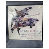 SunOut Orcas at Play 1000 piece puzzle - Brand New