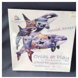 SunOut Orcas at Play 1000 piece puzzle - Brand New