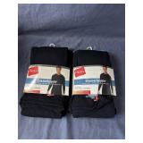 Hanes Baselayer Black Stretch Longsleeve Crewneck 2 Pack, Size Men