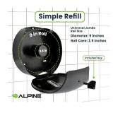 Alpine Single Roll Jumbo Tissue Dispenser, Black - New