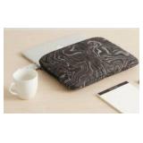 Heyday Black Marbled Laptop Bag Sleeve, Holds 15" Laptop - Brand New