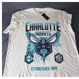 Charlotte Hornets NBA Basketball White T-Shirt, Size Adult XL - Brand New