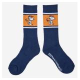 Peanuts Socks Size Adult Shoe Size 6.5-12.5, 2 Pairs Blue & Cream - Brand New