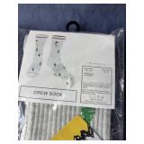 Peanuts Socks Size Adult Shoe Size 6.5-12.5, 2 Pairs Blue & Cream - Brand New
