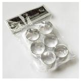 4 Packs of 6 Silver Plastic Napkin Rings and 1 Gold Napkin Pack of 5 - Brand New