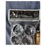 4 Packs of 6 Silver Plastic Napkin Rings and 1 Gold Napkin Pack of 5 - Brand New