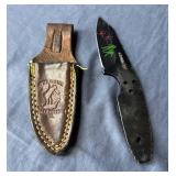 Stainless Steel Knife with Leather Sheath