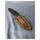 Stainless Steel Knife with Leather Sheath