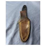 Stainless Steel Knife with Leather Sheath